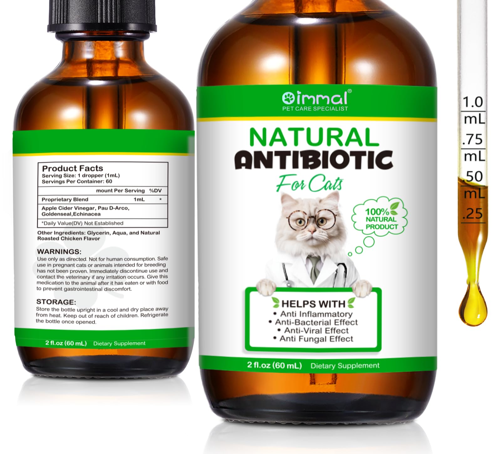 Gouttes antibiotiques O.SECERT – bouteille visible, soutien immunitaire possible.