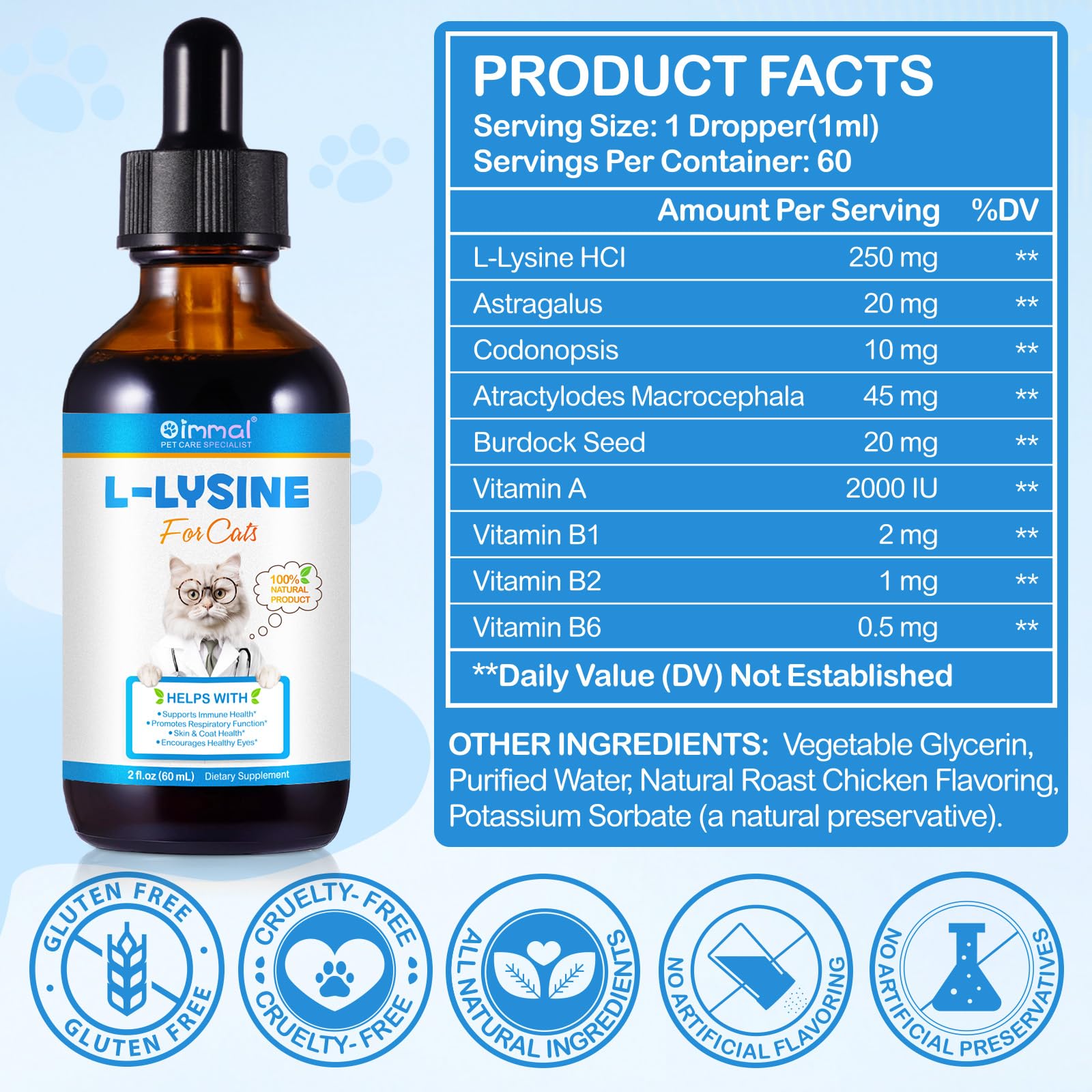 O.SECERT vitamines B dans les gouttes Lysine pour soutenir l'énergie et le métabolisme.