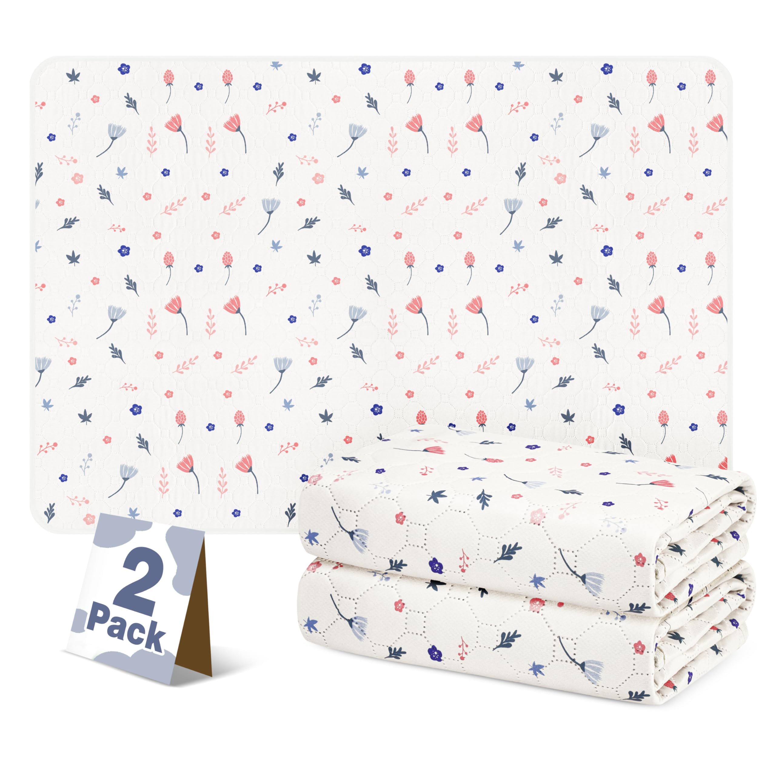 Tapis-pipi lavables Oslianbok tres-grande rose-blanc pour absorption efficace et propreté durable.