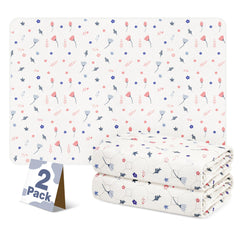 Tapis-pipi lavables Oslianbok tres-grande rose-blanc pour absorption efficace et propreté durable.