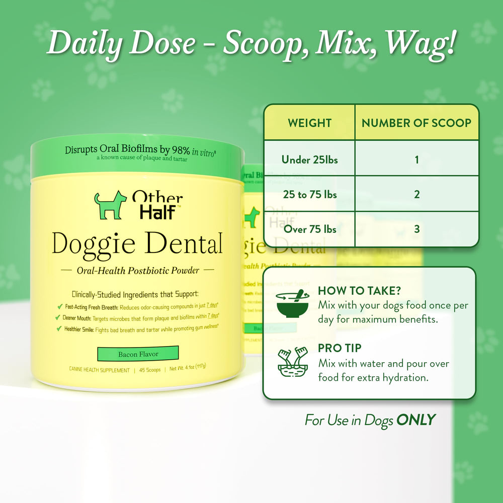 Other Half Doggie Dental – poudre mélangée à l’eau pour hydratation buccale