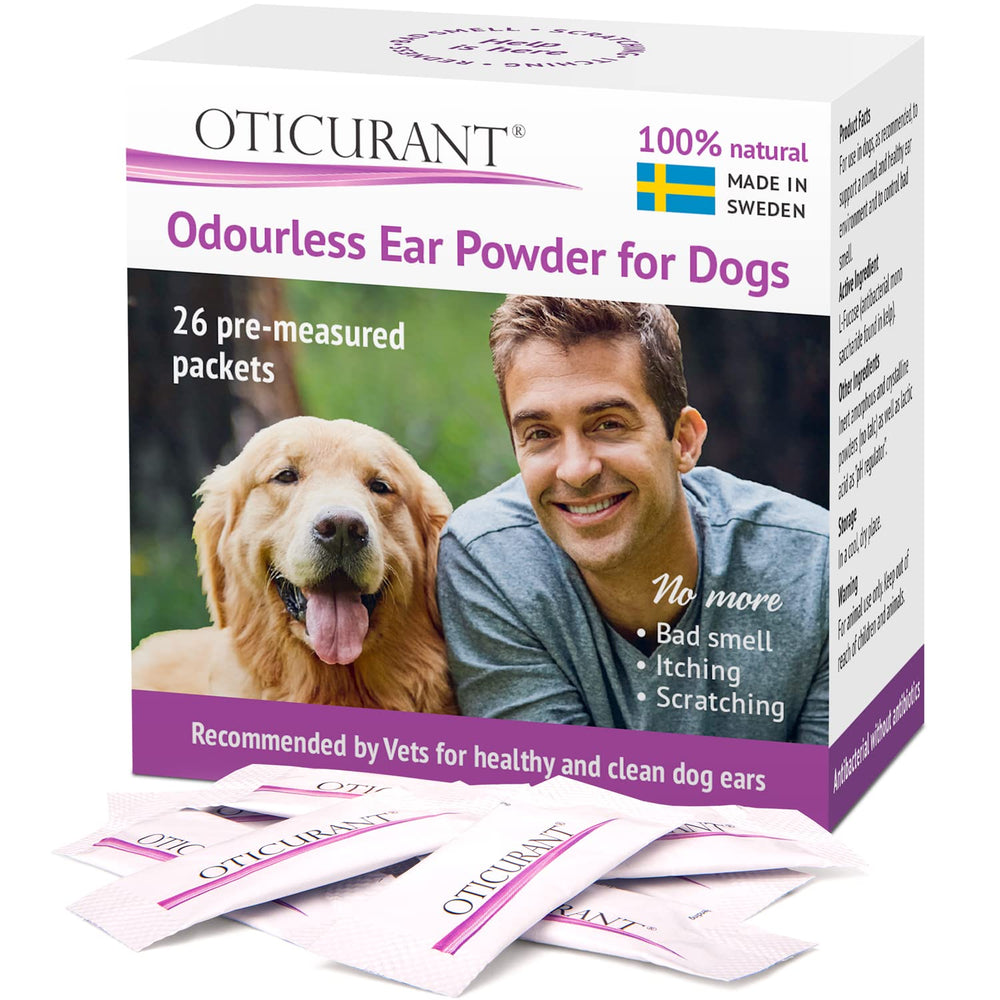 OTICURANT poudre oreille chien dose pour une application précise et propre.