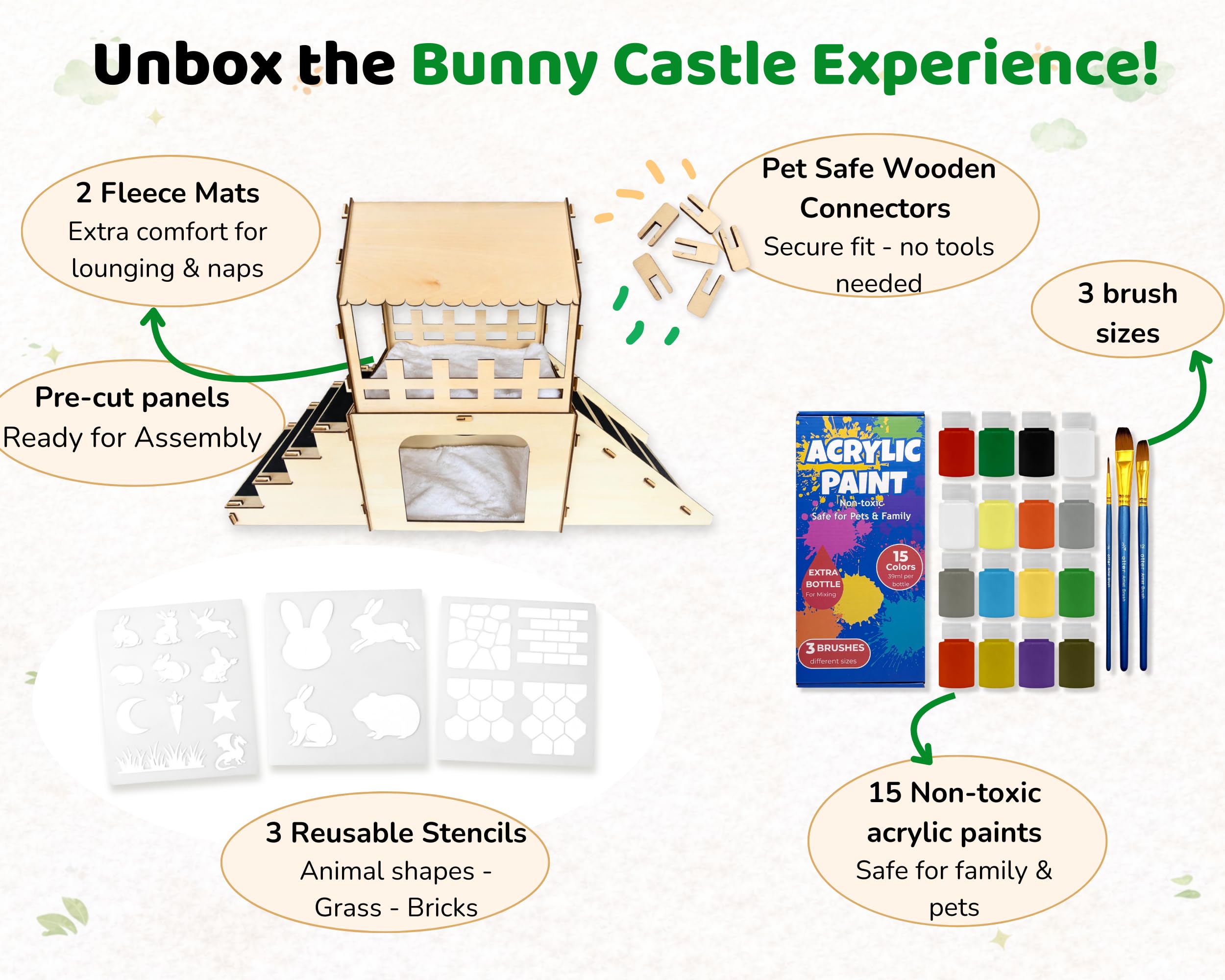 OtterPets Château lapin étages, exploration multi-niveaux amusante.