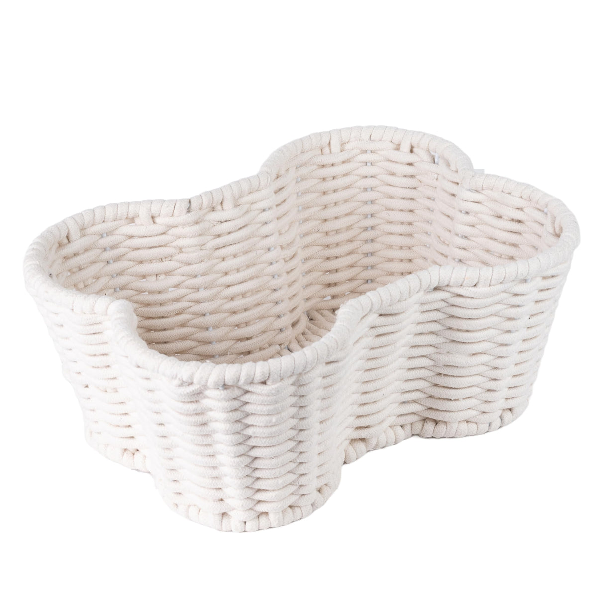 OtterPets Panier-jouets-chien-os : rangement élégant pour les jouets dans une corde naturelle.