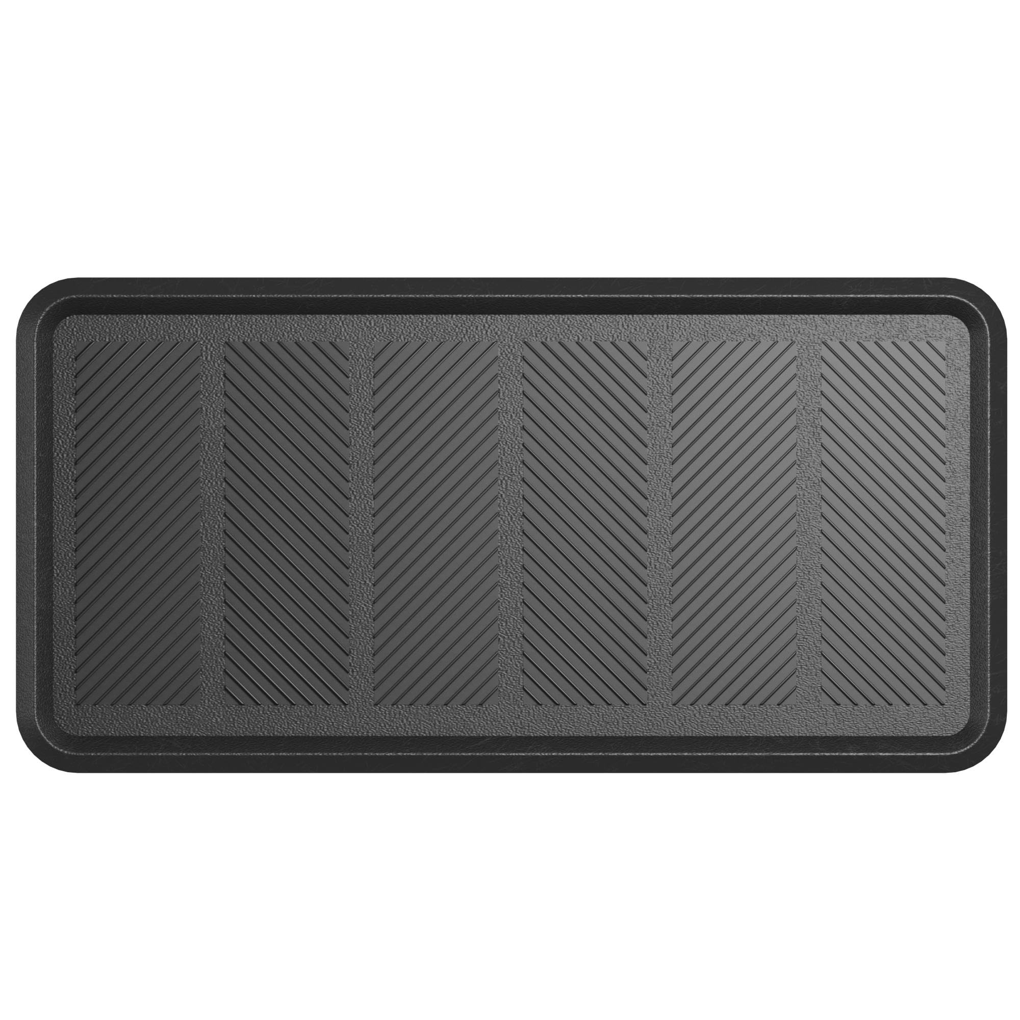 Ottomanson bac à bottes antidérapant intérieur extérieur 16x32 noir, pratique et durable.