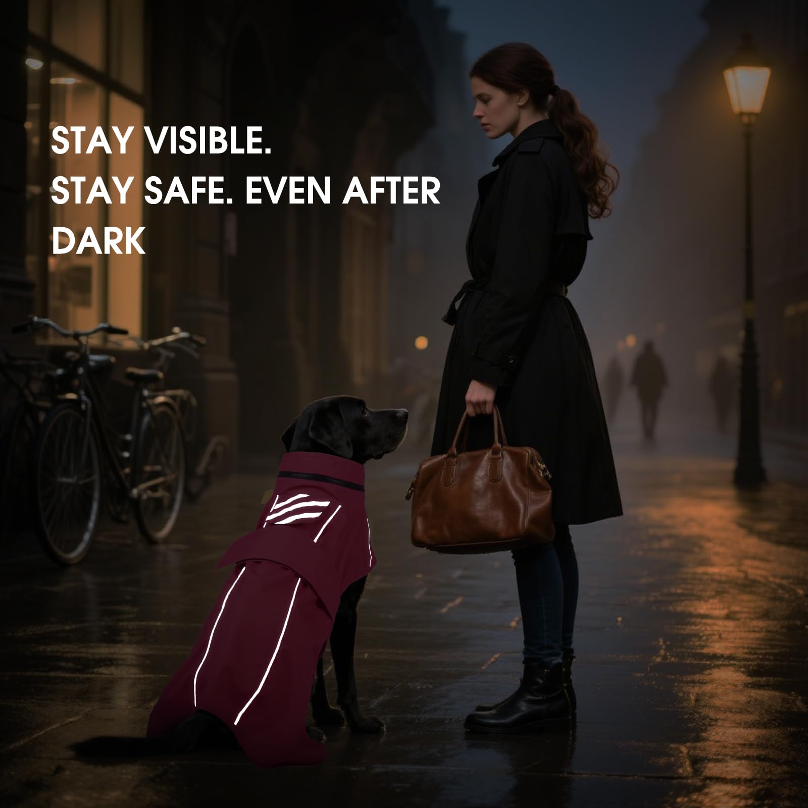 OUOBOB imperméable chien XXL — balades pluvieuses en toute simplicité avec capuche.