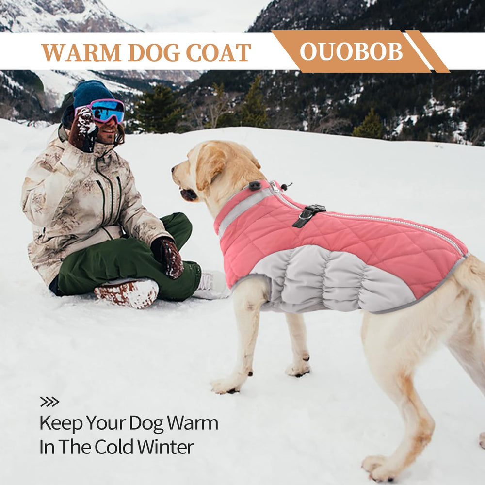Manteau OUOBOB petit chien, harnais intégré, promenade pratique.