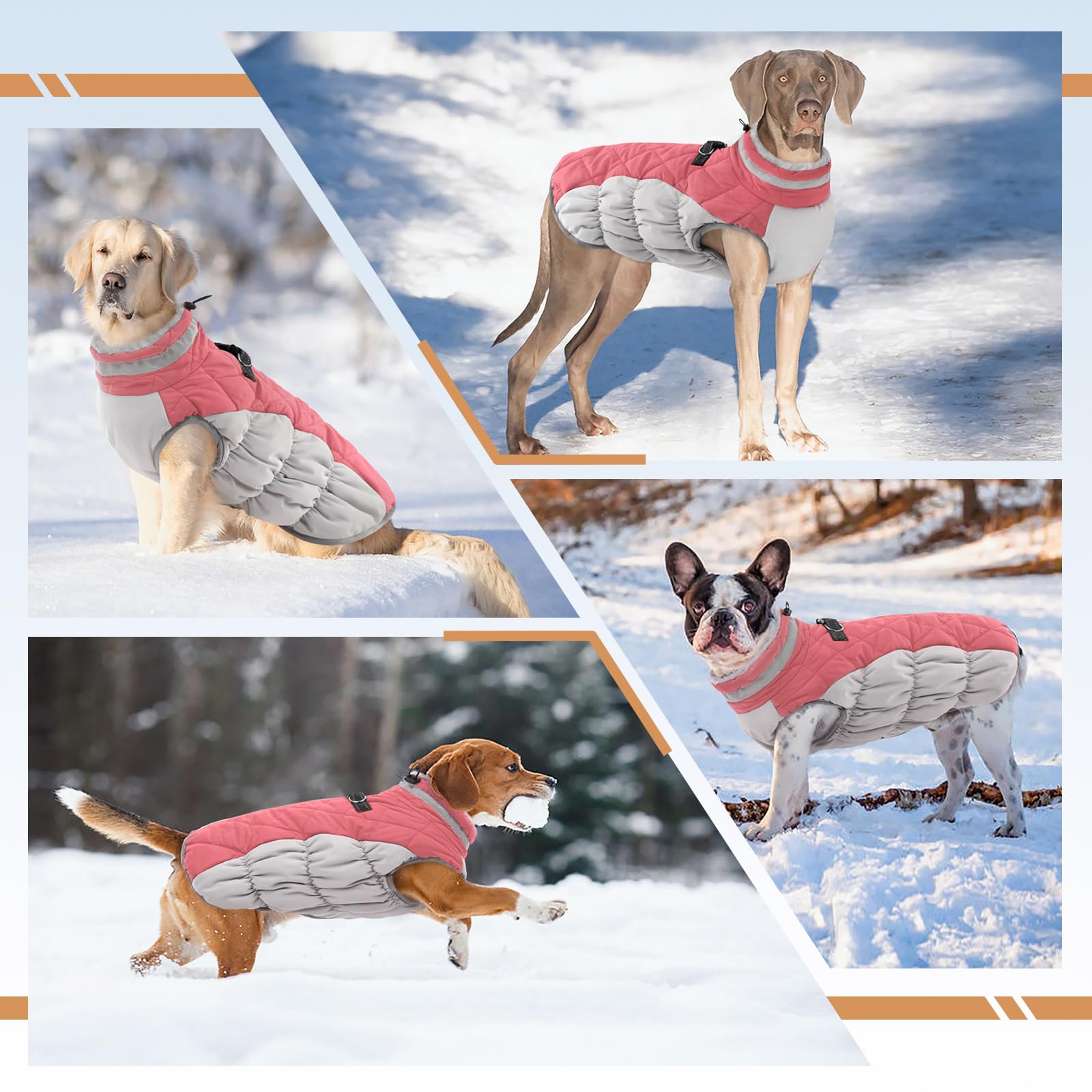 Manteau OUOBOB petit chien, bandes réfléchissantes, sécurité nocturne.