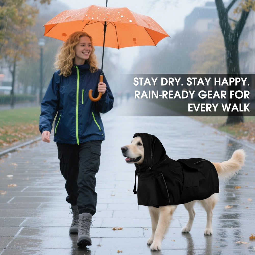 OUOBOB manteau imperméable chien XL avec ceinture Velcro pour ajustement rapide.