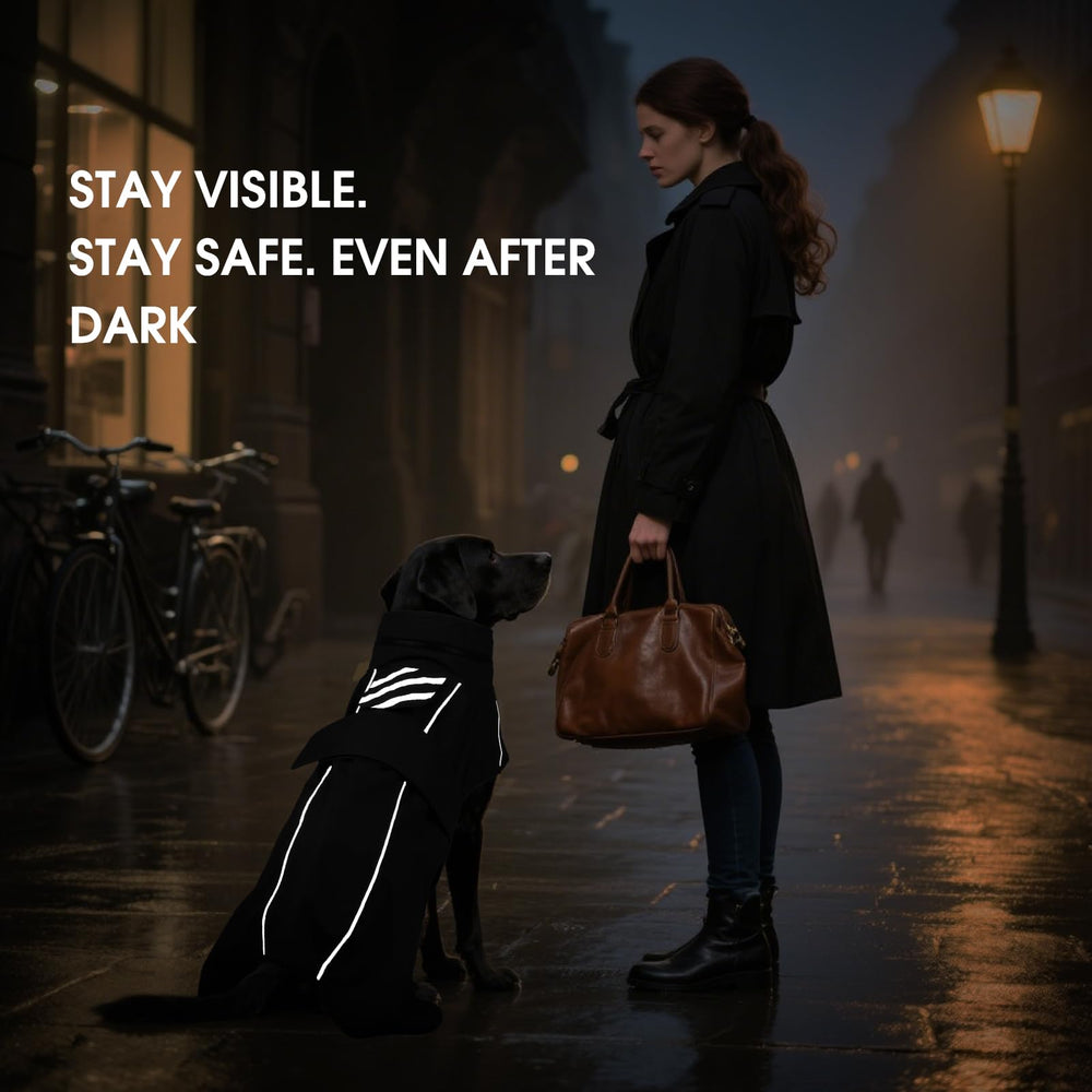 OUOBOB manteau imperméable chien XL avec sangles arrière pour maintien en mouvement.
