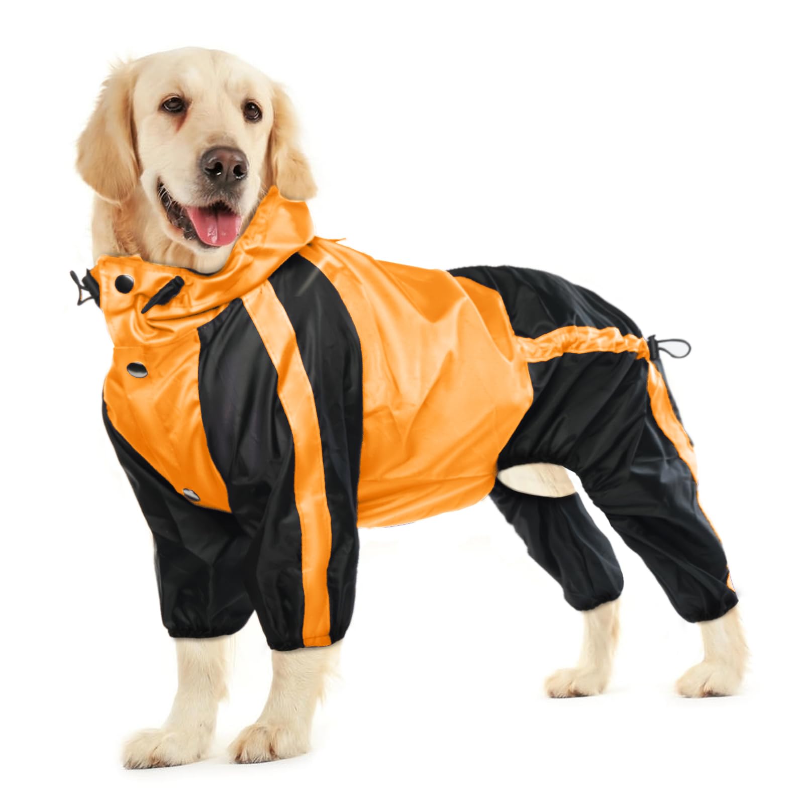 OUOBOB manteau-pluie-chien-capuche protège du mauvais temps lors des sorties.