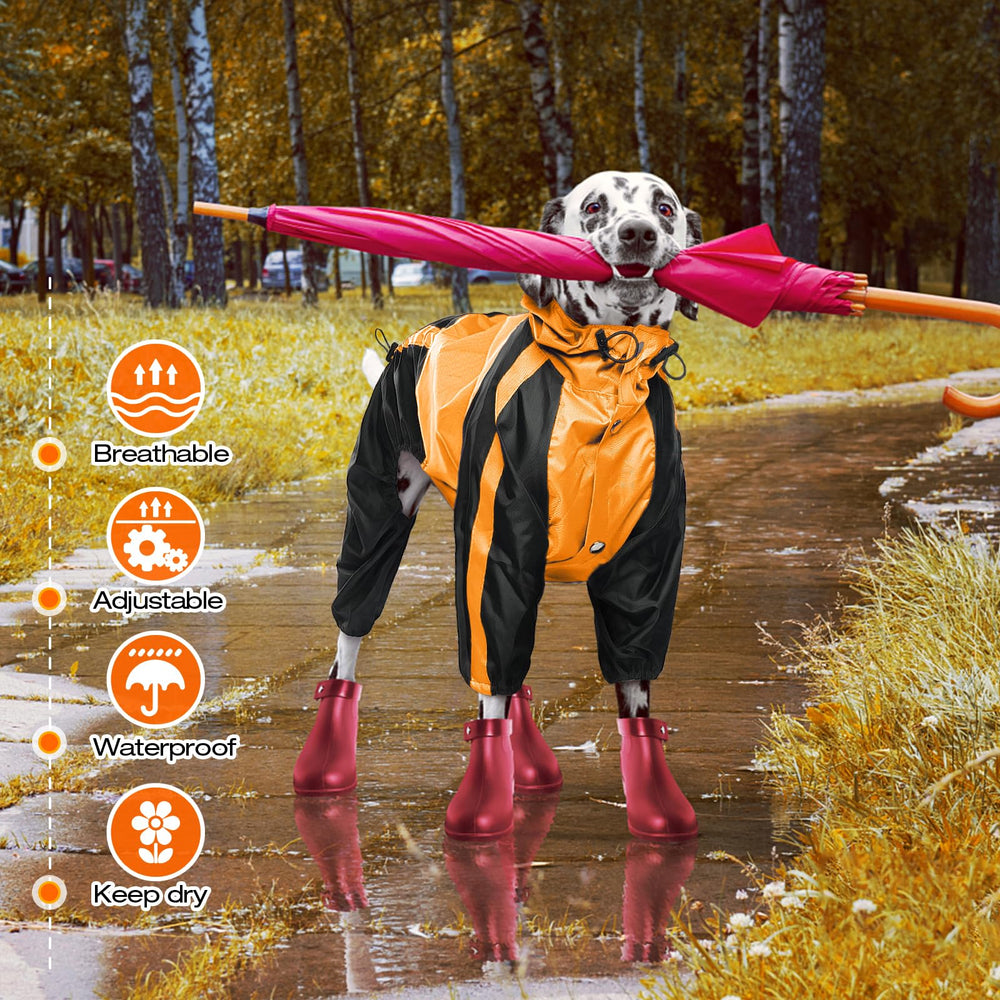 OUOBOB manteau-pluie-chien-fermeture-bouton assure un maintien sûr et pratique.