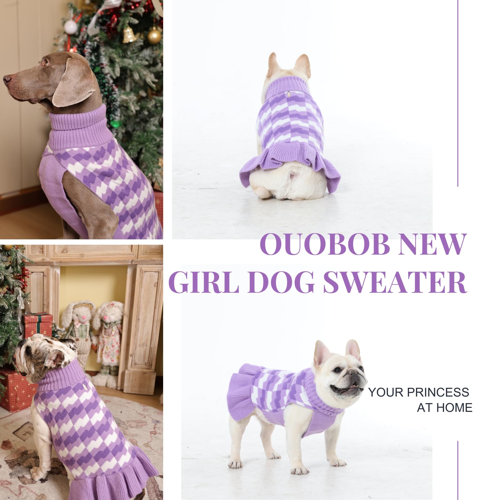 OUOBOB pull-chien femelle extralarge face arrière détail soigné