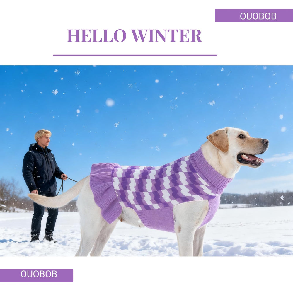 OUOBOB pull-chien femelle extralarge violet pour soirées hivernales