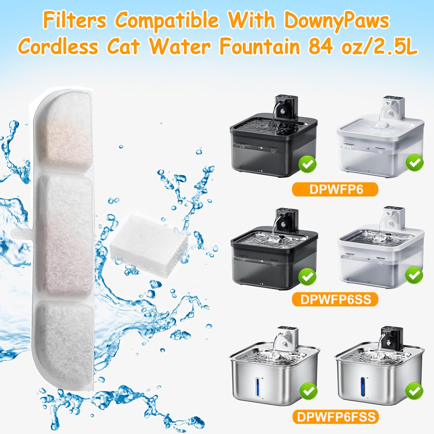 Oupuses Downy Paws filtration 5 couches actives, réduction des odeurs.