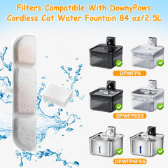 Oupuses Downy Paws filtration 5 couches actives, réduction des odeurs.