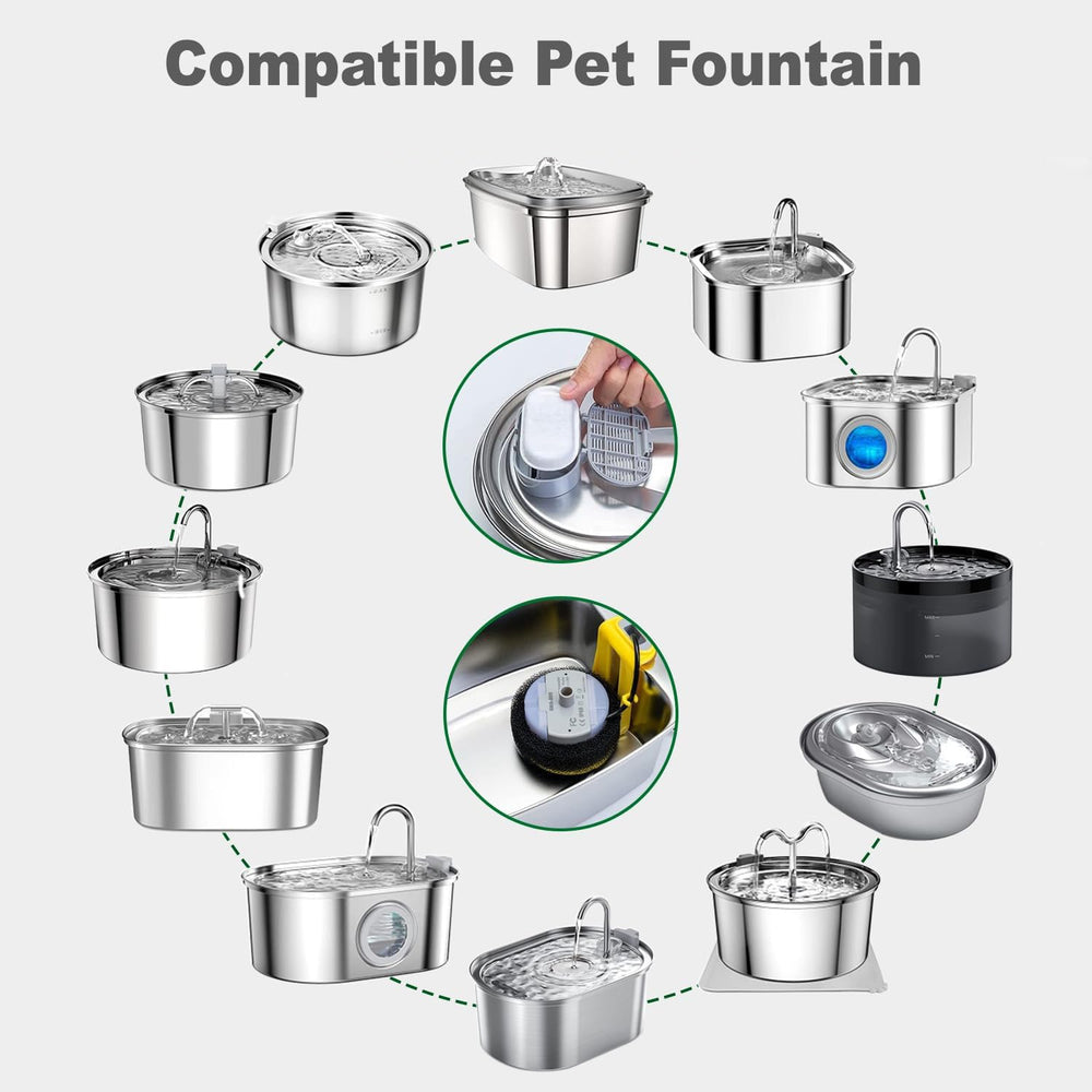 OUPUSES éponge préfiltre chat: capture poils et débris pour une eau plus propre.