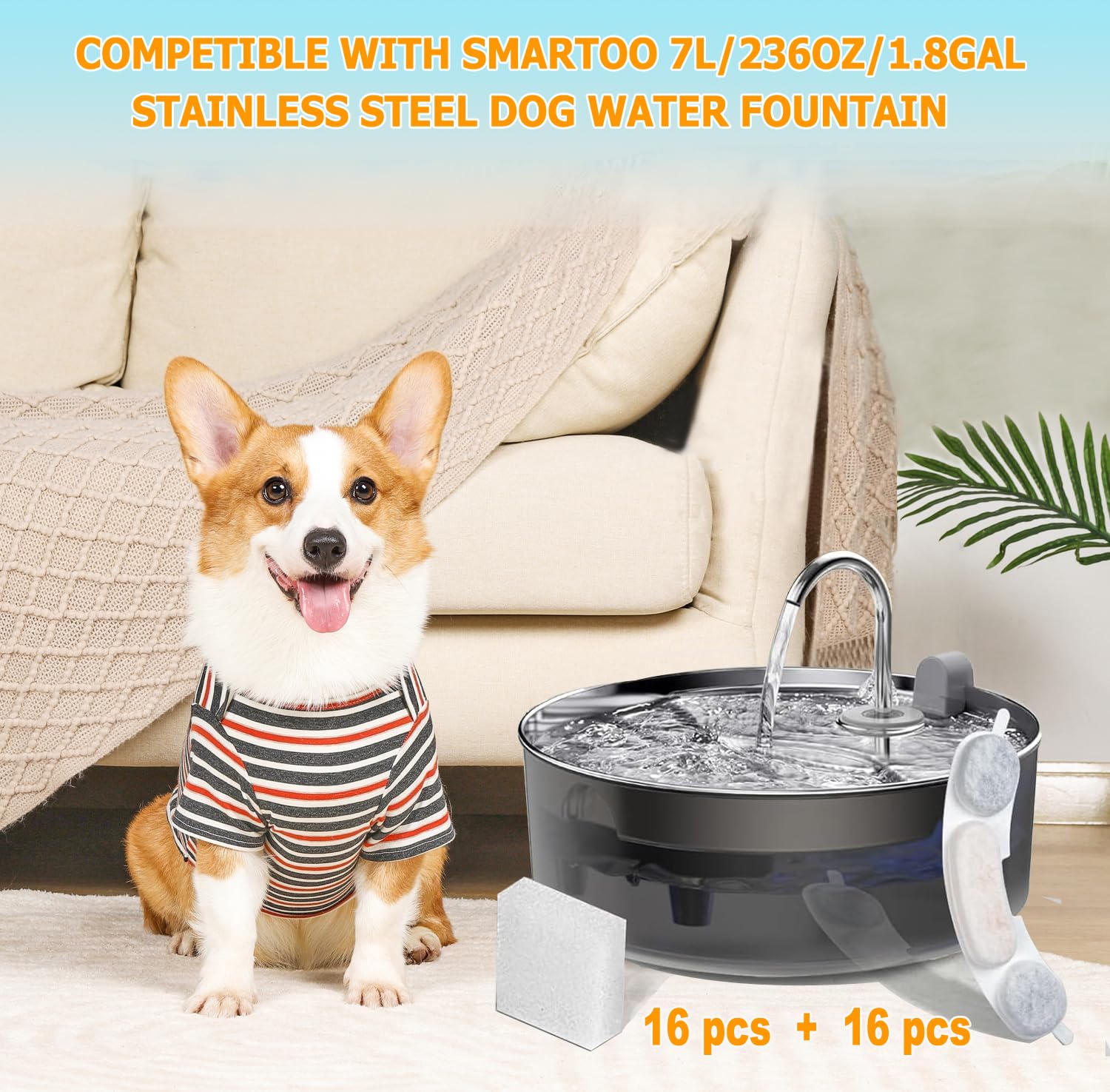 OUPUSES eponges filtration Smartoo 7L: anti obstruction et flux stable