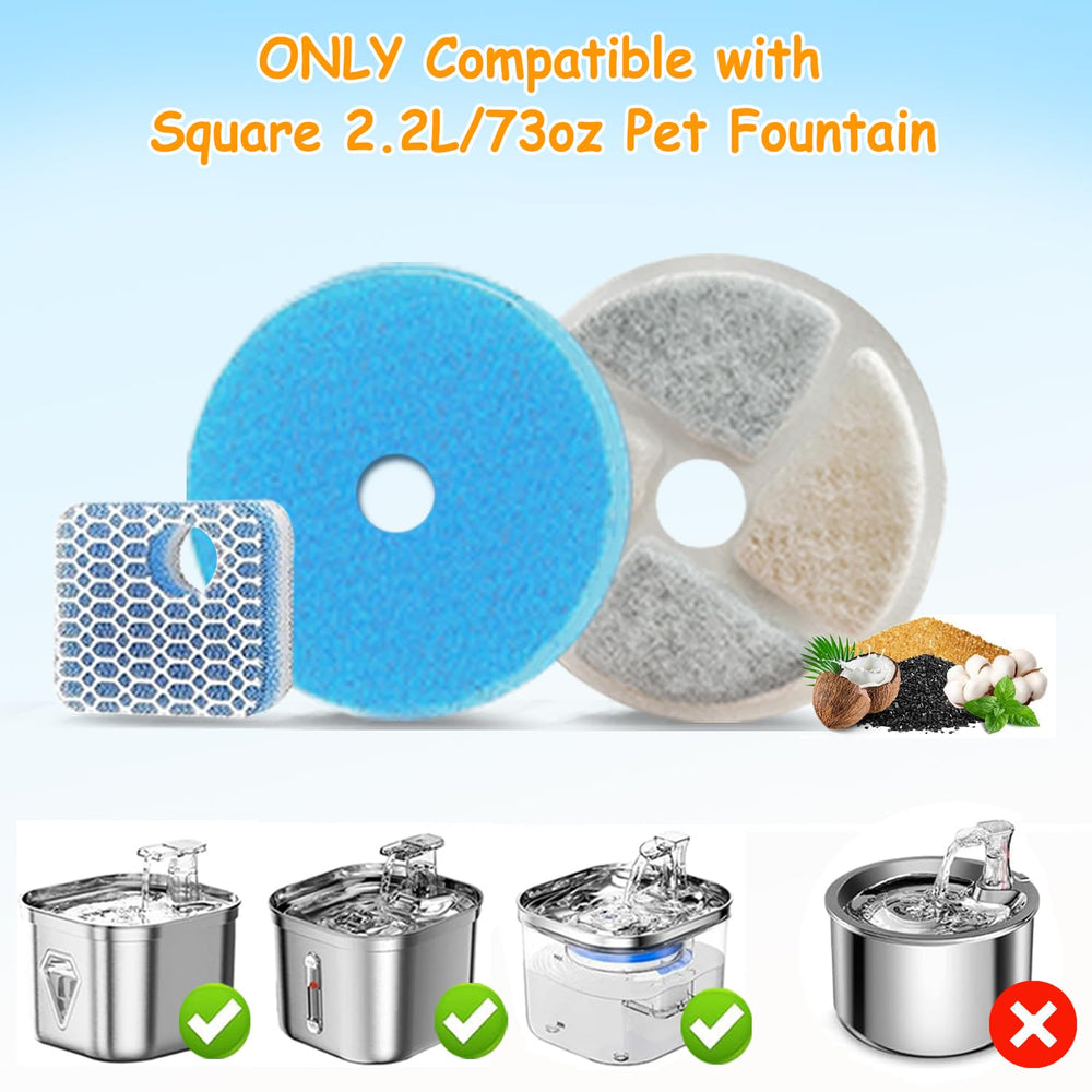 Éponge pré-filtre OUPUSES pour fontaine, capture cheveux et débris.
