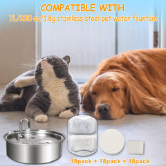 OUPUSES filtre carbone actif, goût plus frais pour l'eau animale.