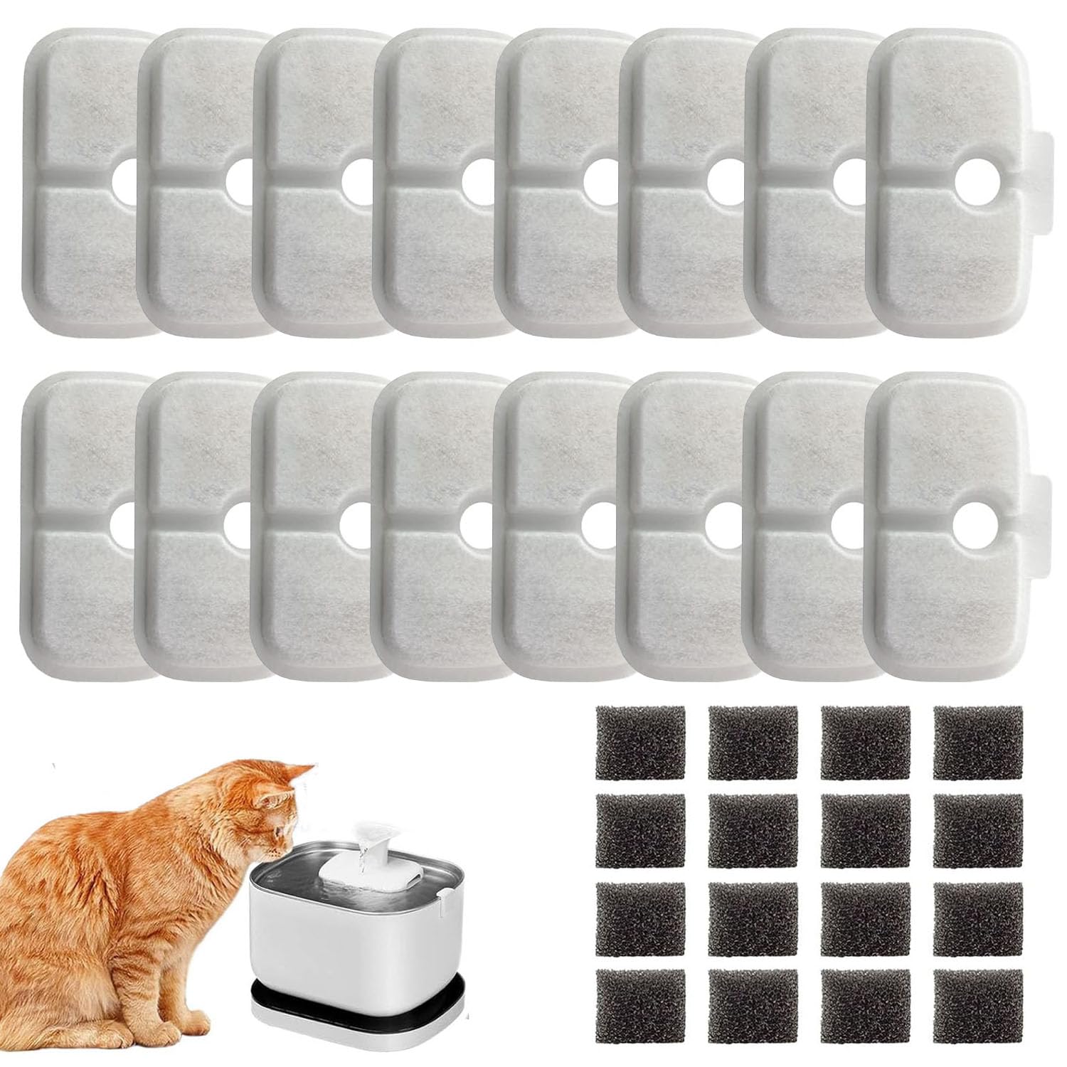 OUPUSES filtre-eau-chat Dockstream PLWF005: remplacement pratique pour eau propre.