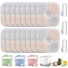 OUPUSES filtre fontaine Catit PIXI — lot de 16 filtres pour eau plus propre.