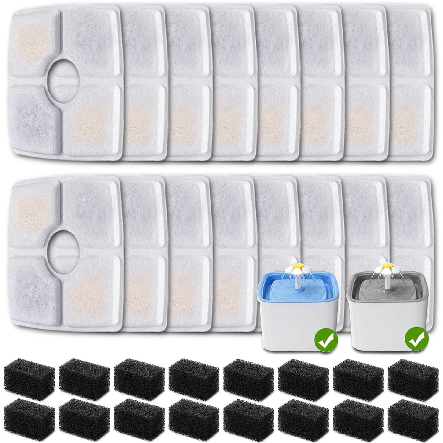 OUPUSES filtre de remplacement pour fontaine Veken, amélioration du goût de l'eau.