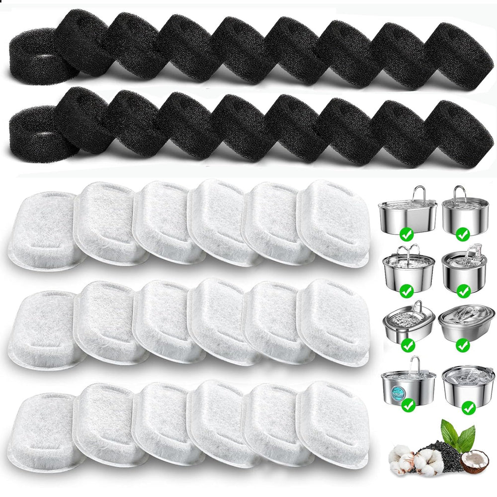 Filtre de remplacement OUPUSES pour fontaine chat 108oz, améliore le goût et la filtration.