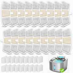 OUPUSES PW04: filtre pour fontaine chat 3,5 L, eau plus propre et fraîche