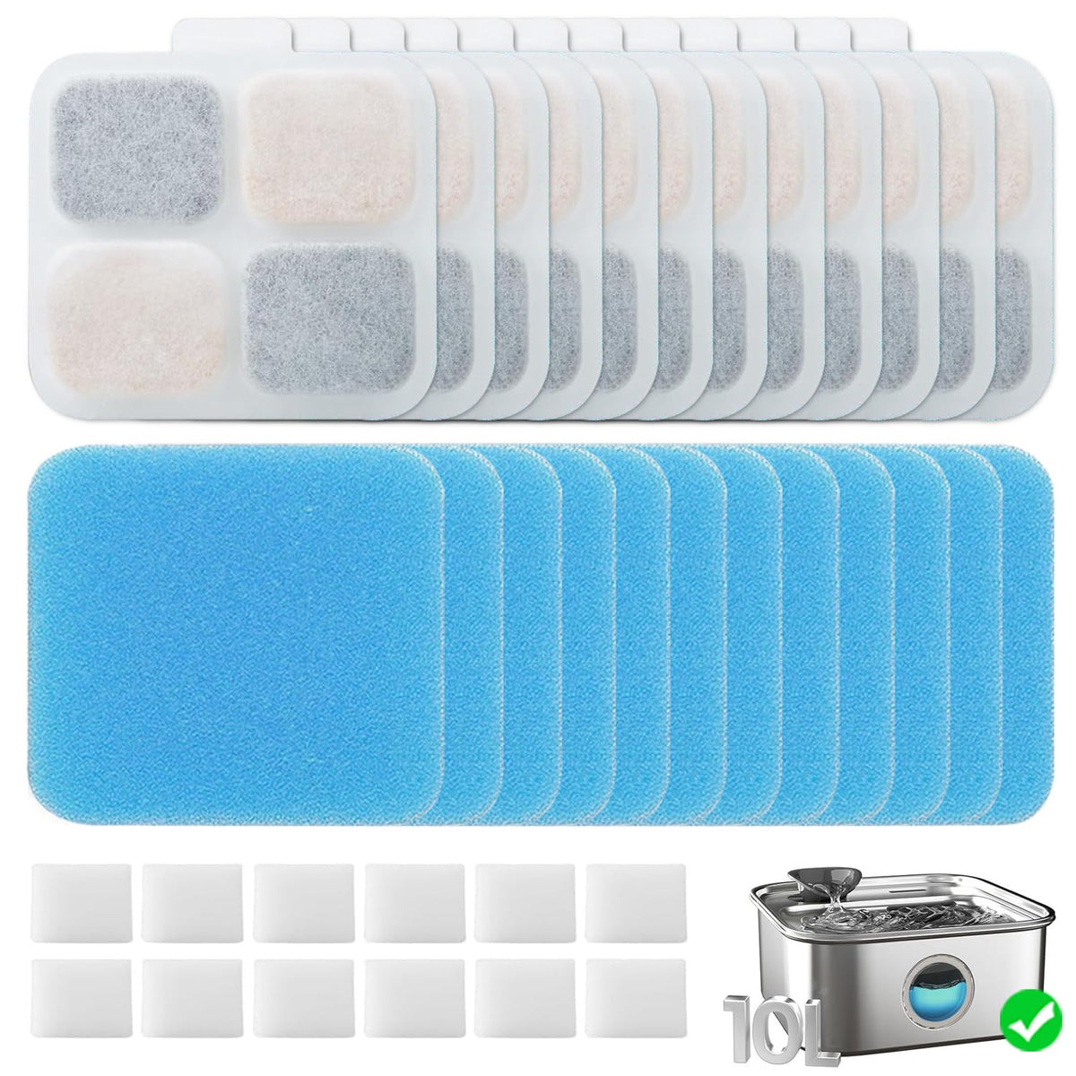 OUPUSES PW07SAU lot de filtres de remplacement pour eau propre.