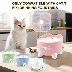 OUPUSES filtre fontaine Catit PIXI — résine échangeuse d’ions adoucissant l’eau.