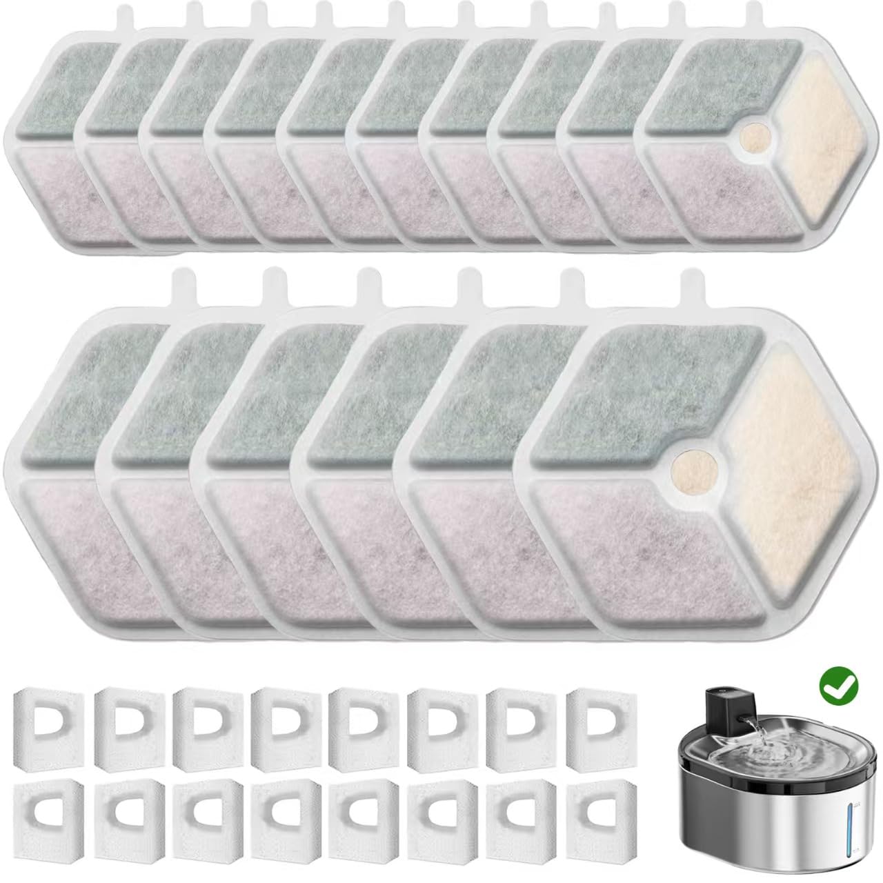 OUPUSES Smartoo: filtre-remplacement 16-pack pour eau plus propre et fraîche