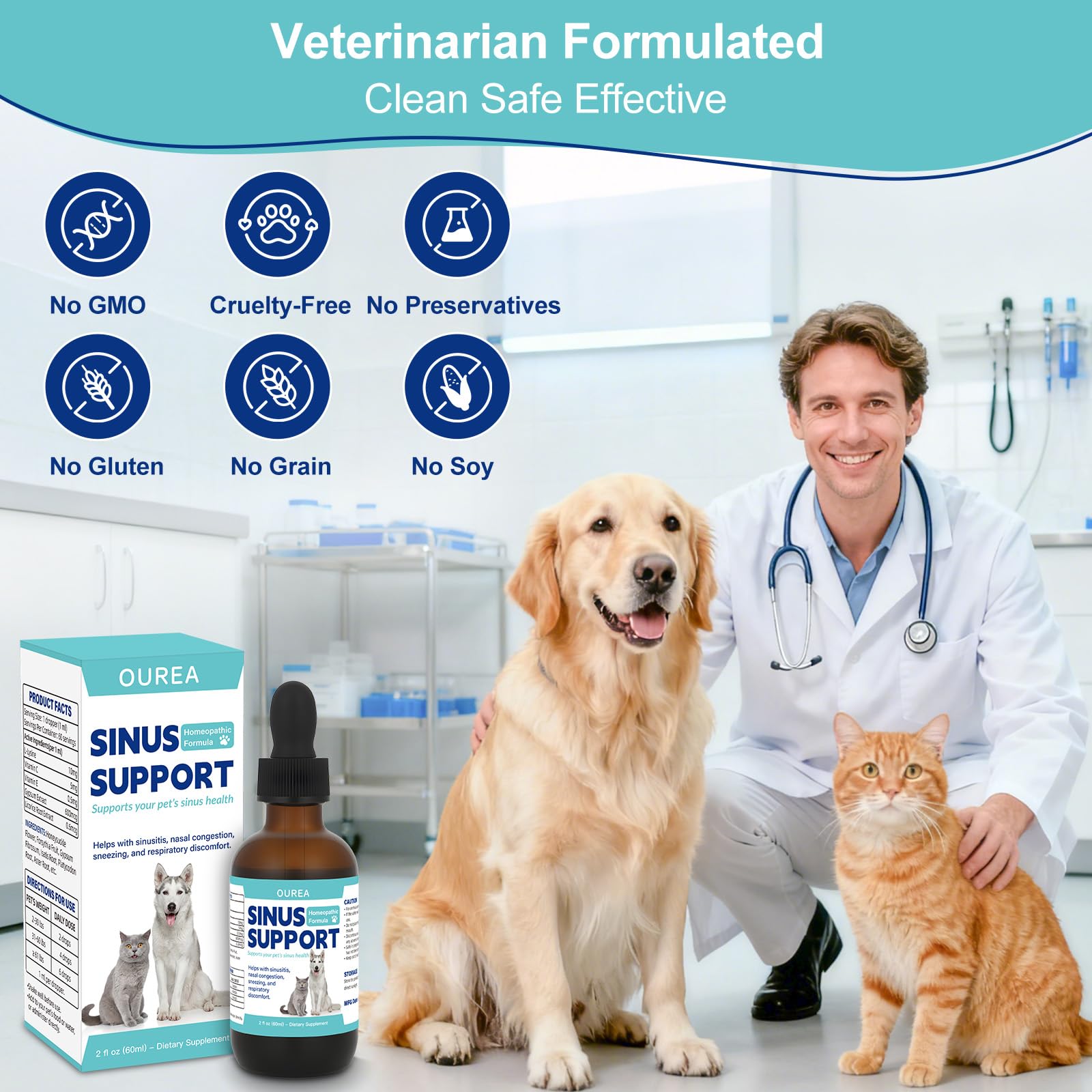 Usage quotidien Ourea, formulation douce pour animaux actifs.