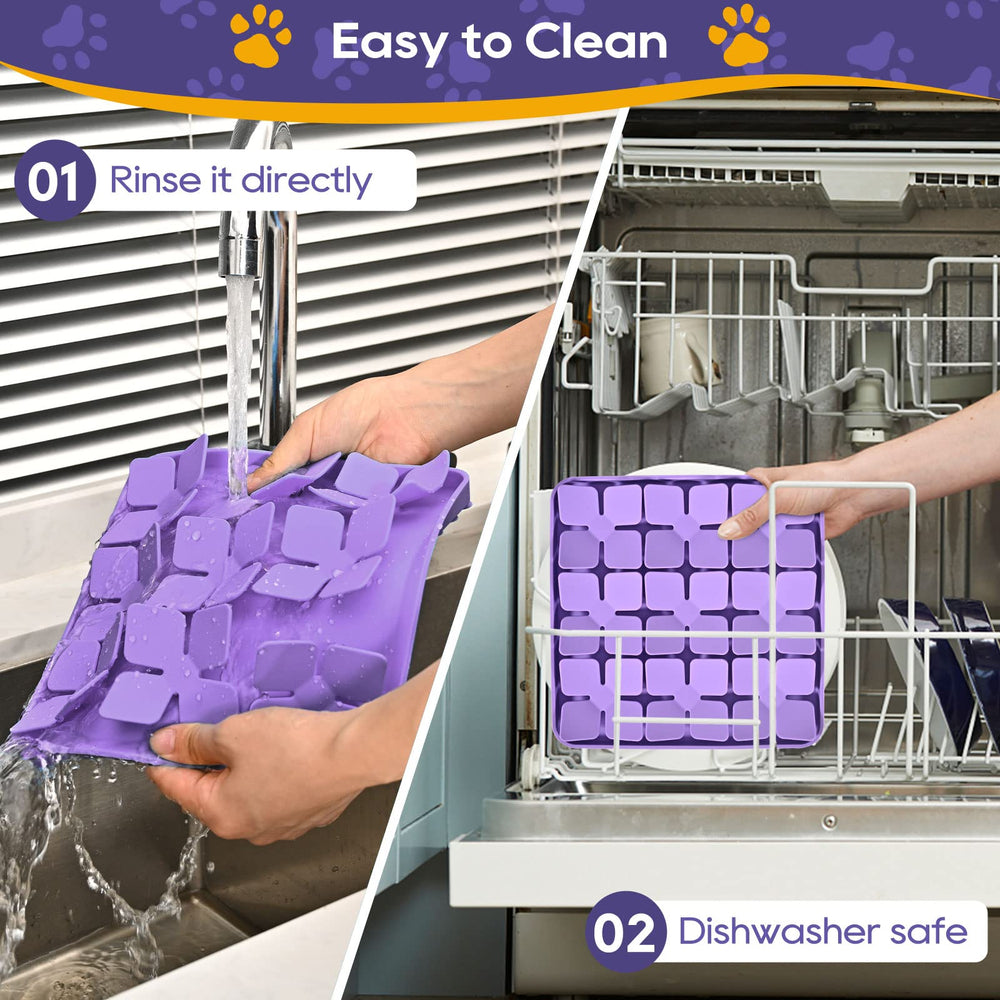 OurMiao activite-olfactive chien violet-05: enrichissement mental via des puzzles odorants.