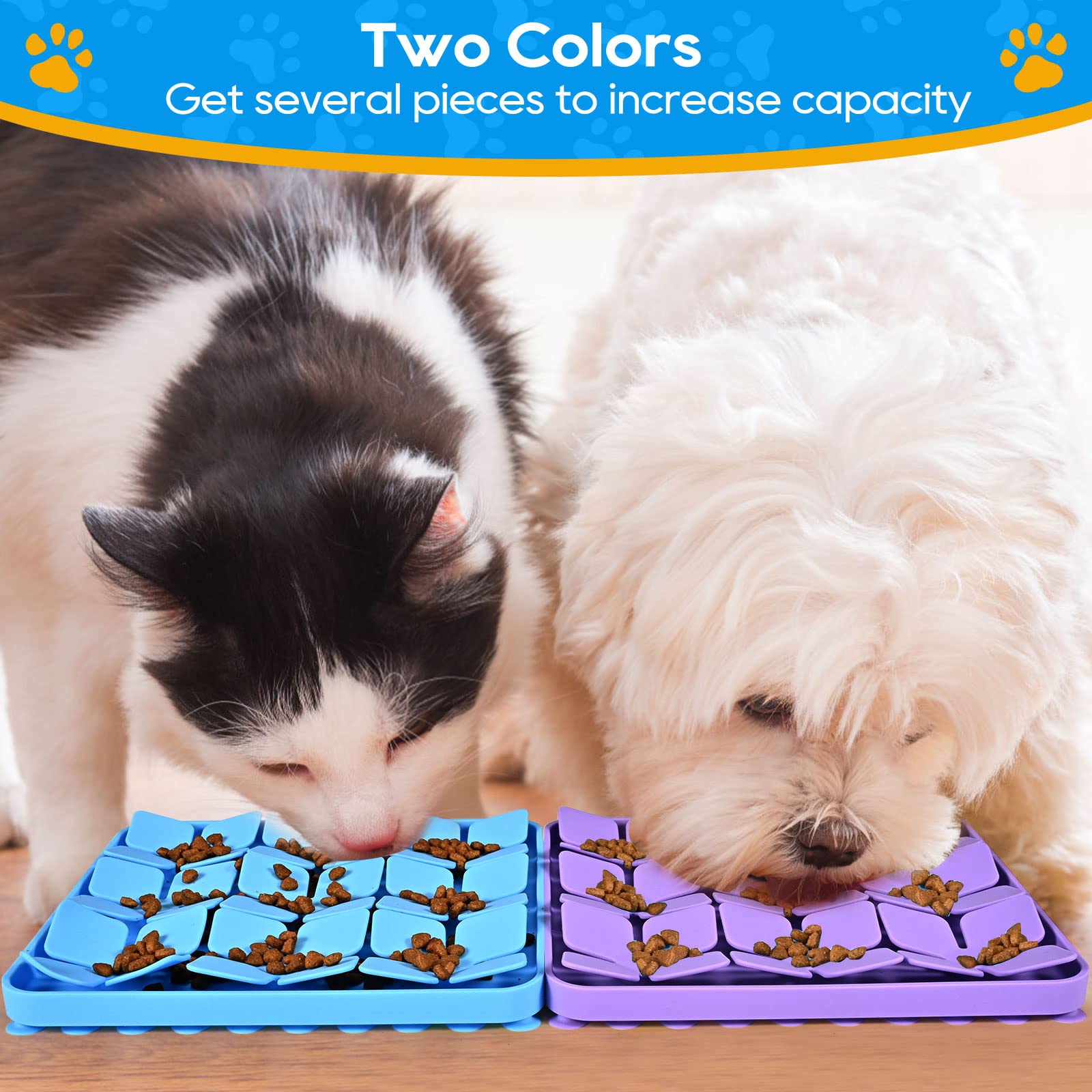 OurMiao Convient chiens et chats, jeu interactif bleu stimulant les sens.