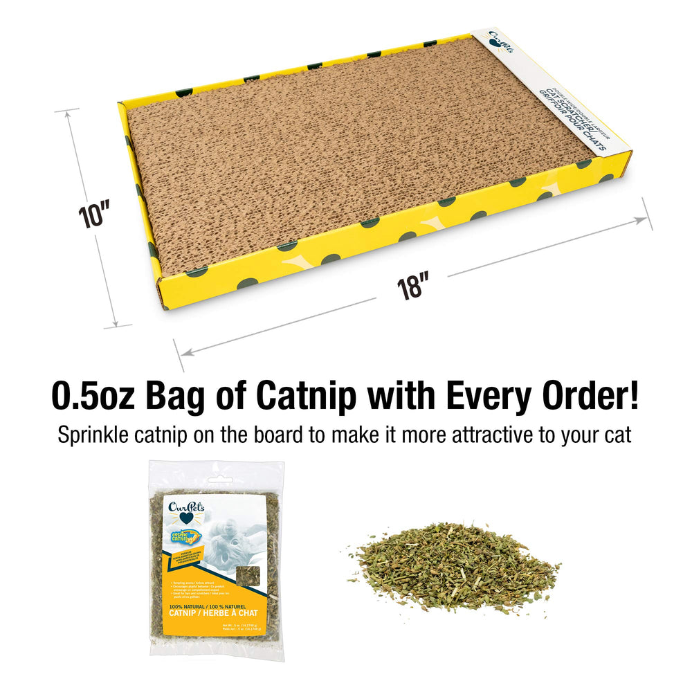 Our Pets Cosmic Cat Scratcher – catnip nord-américain inclus pour attirer le chat