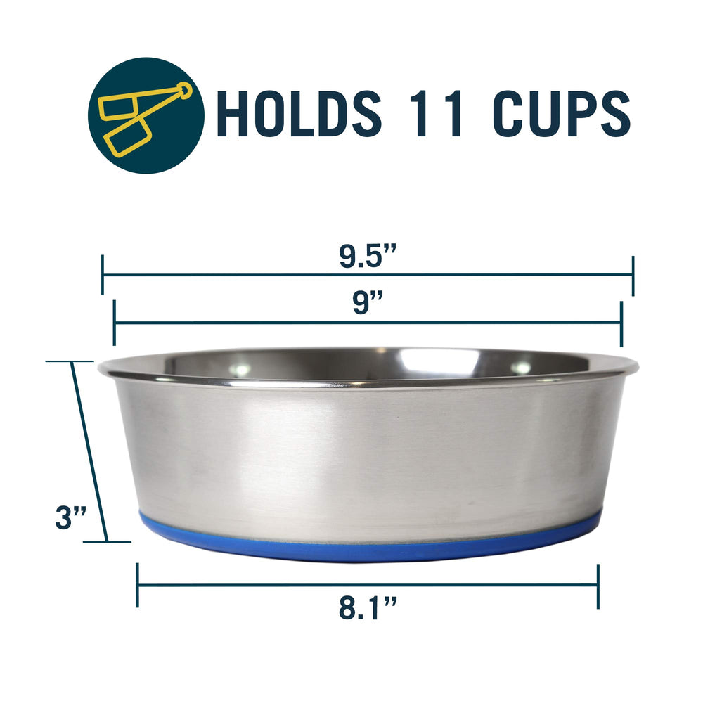 Bol Our Pets DuraPet en inox résistant aux morsures pour chiens actifs.
