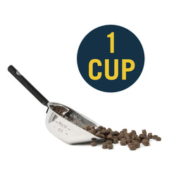 OurPets Durapet pelle-doseuse avec marques 1 tasse et demi-tasse, précision assurée.