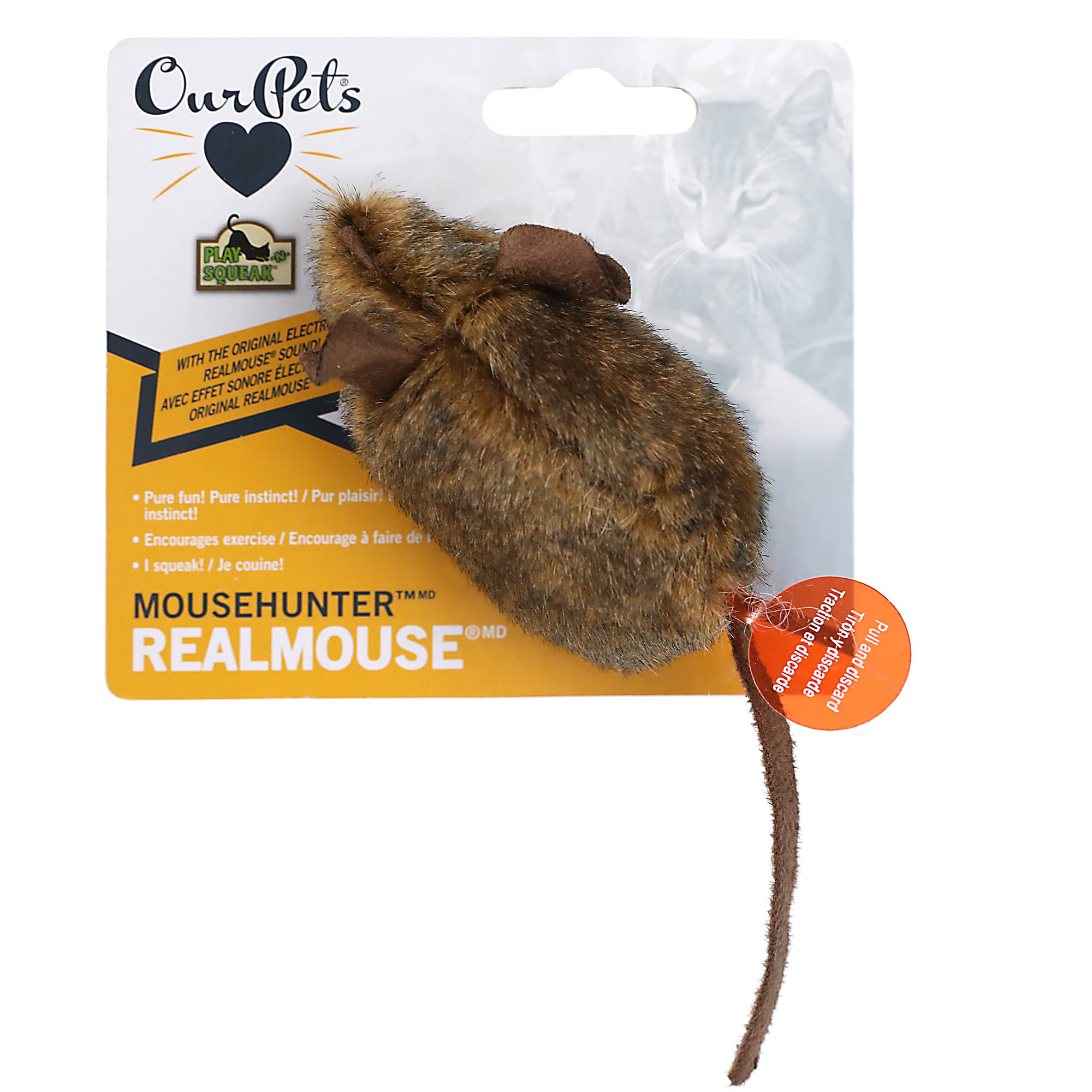 OurPets Mouse Hunter, chat domestique adore l'arôme de cataire intégré.