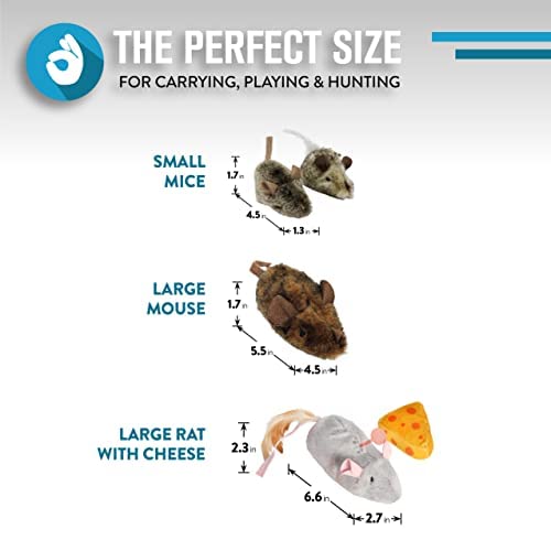 OurPets Mouse Hunter, textures de fourrure, stimuli sensoriels attrayants pour les séances de jeu.