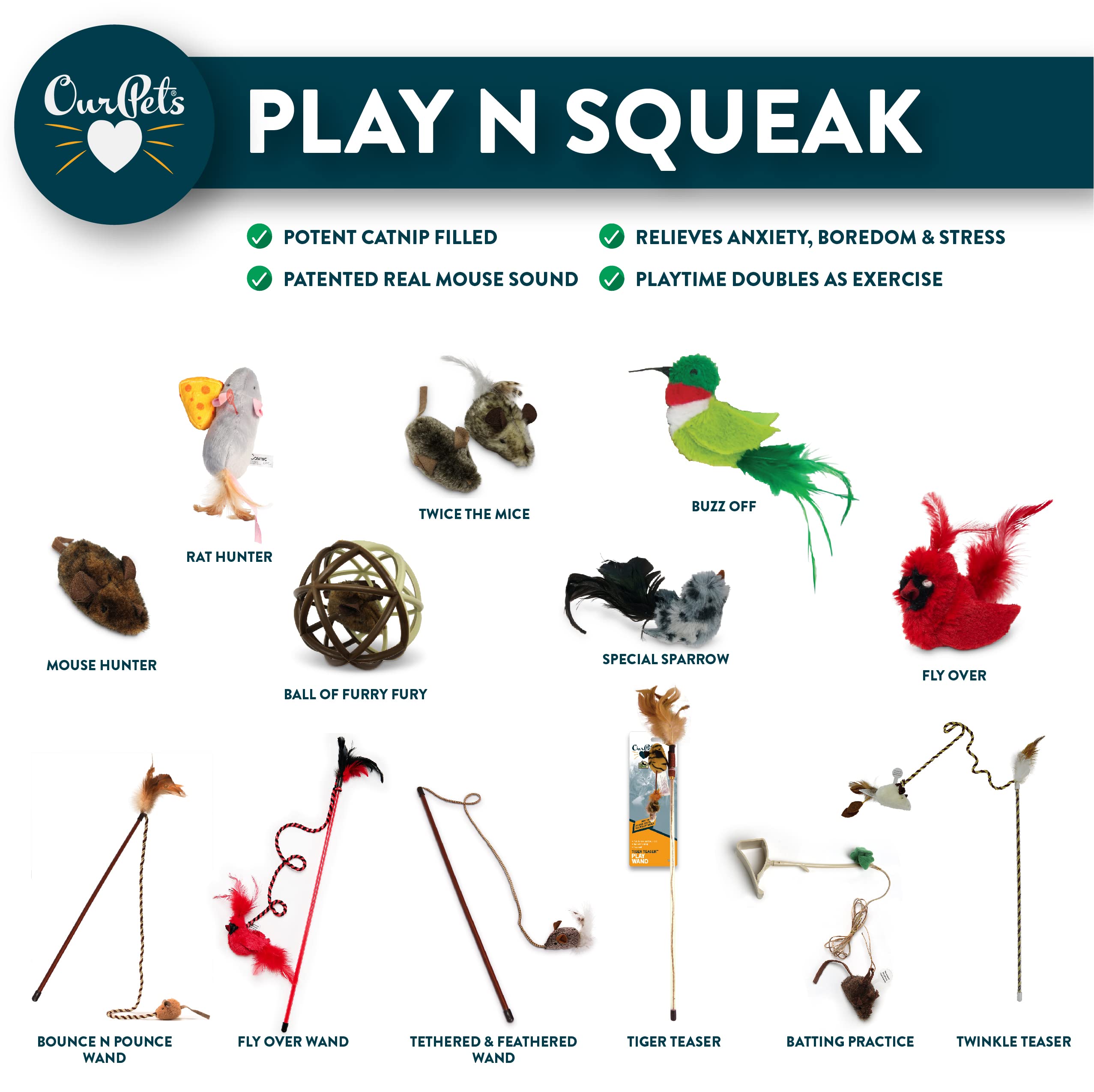 OurPets jouet durable et sûr pour sessions quotidiennes de jeu.