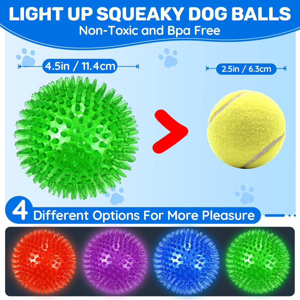 Balle lumineuse Ousiya bleue 4,5 pouces, parfaite pour les sessions de lancer en extérieur.