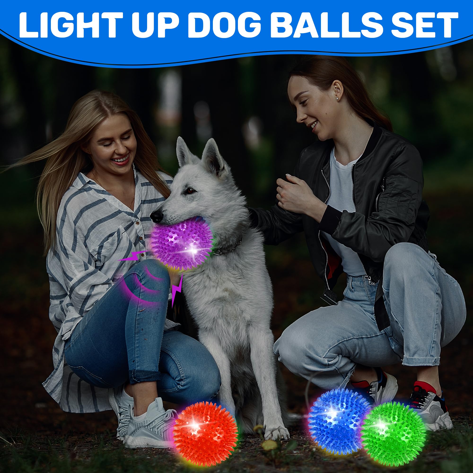 Balle lumineuse et piquante Ousiya verte 4,5 pouces, piquante et flottante pour les jeux d’eau.