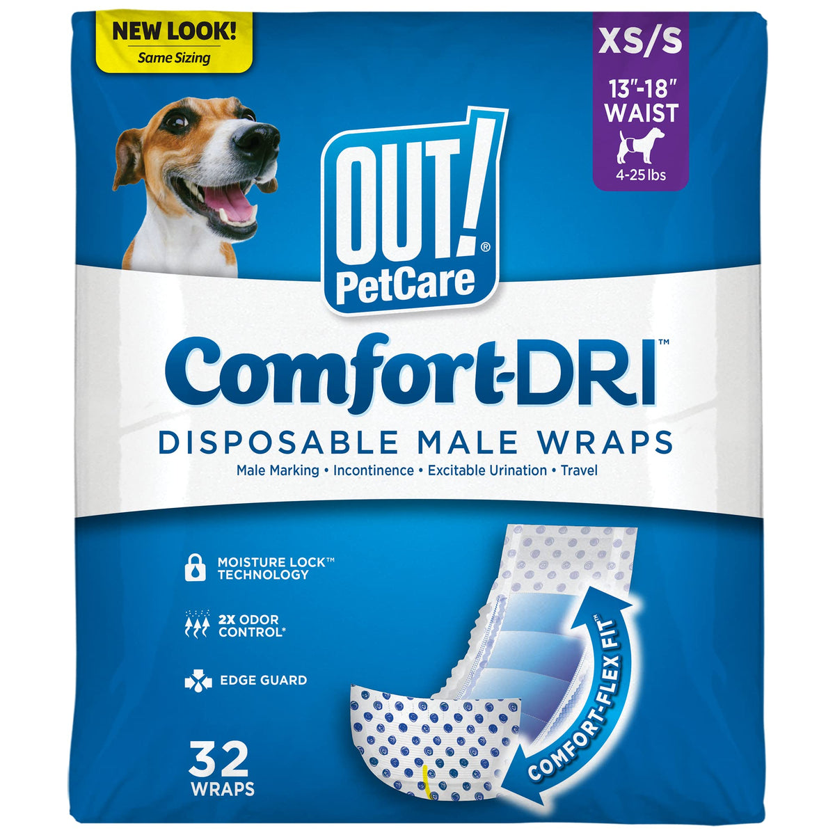 OUT! PetCare pansement male chien petit: protection fiable contre accidents et incontinence.
