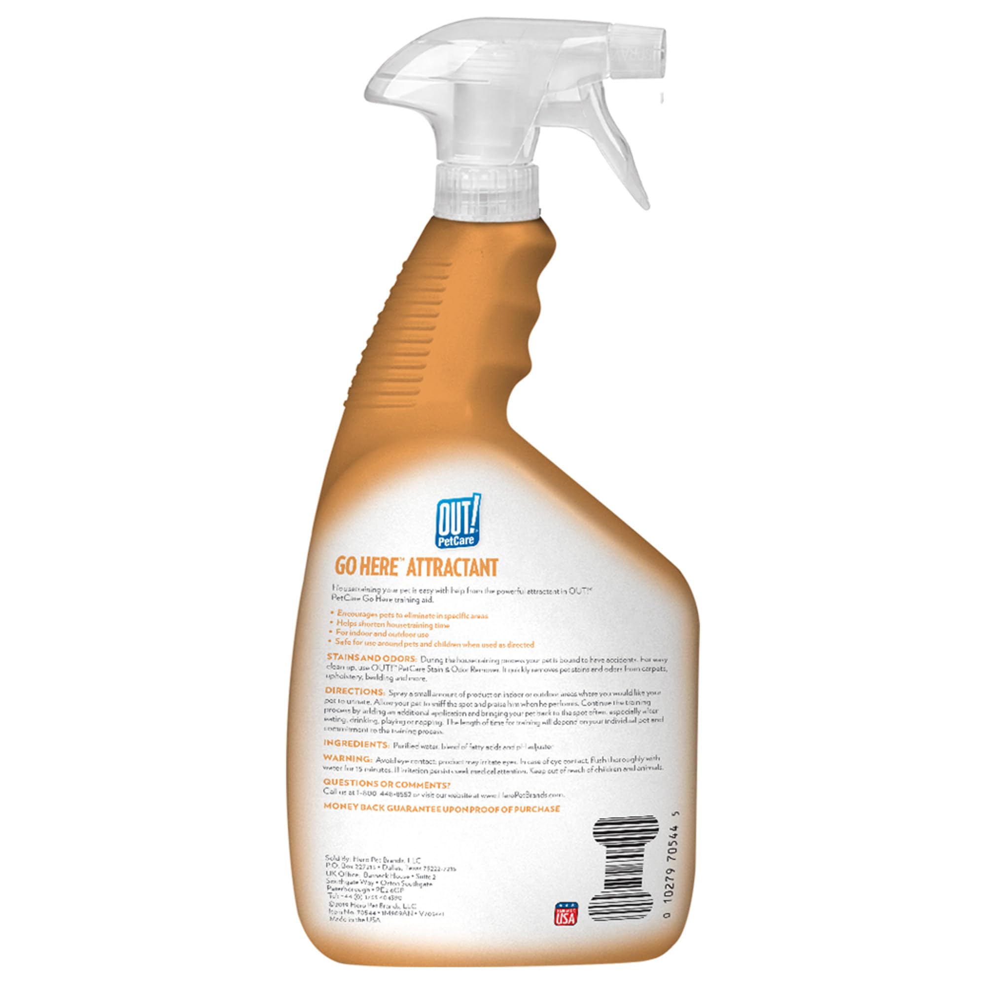 OUT! Spray attrayant guidant le chien vers la zone souhaitée.