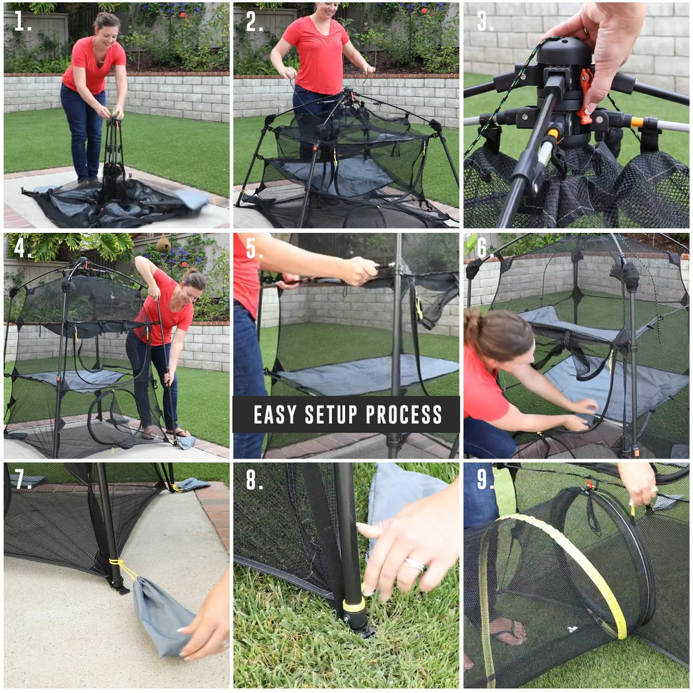 Outback Jack Catio: rangement compact après utilisation pour le voyage.
