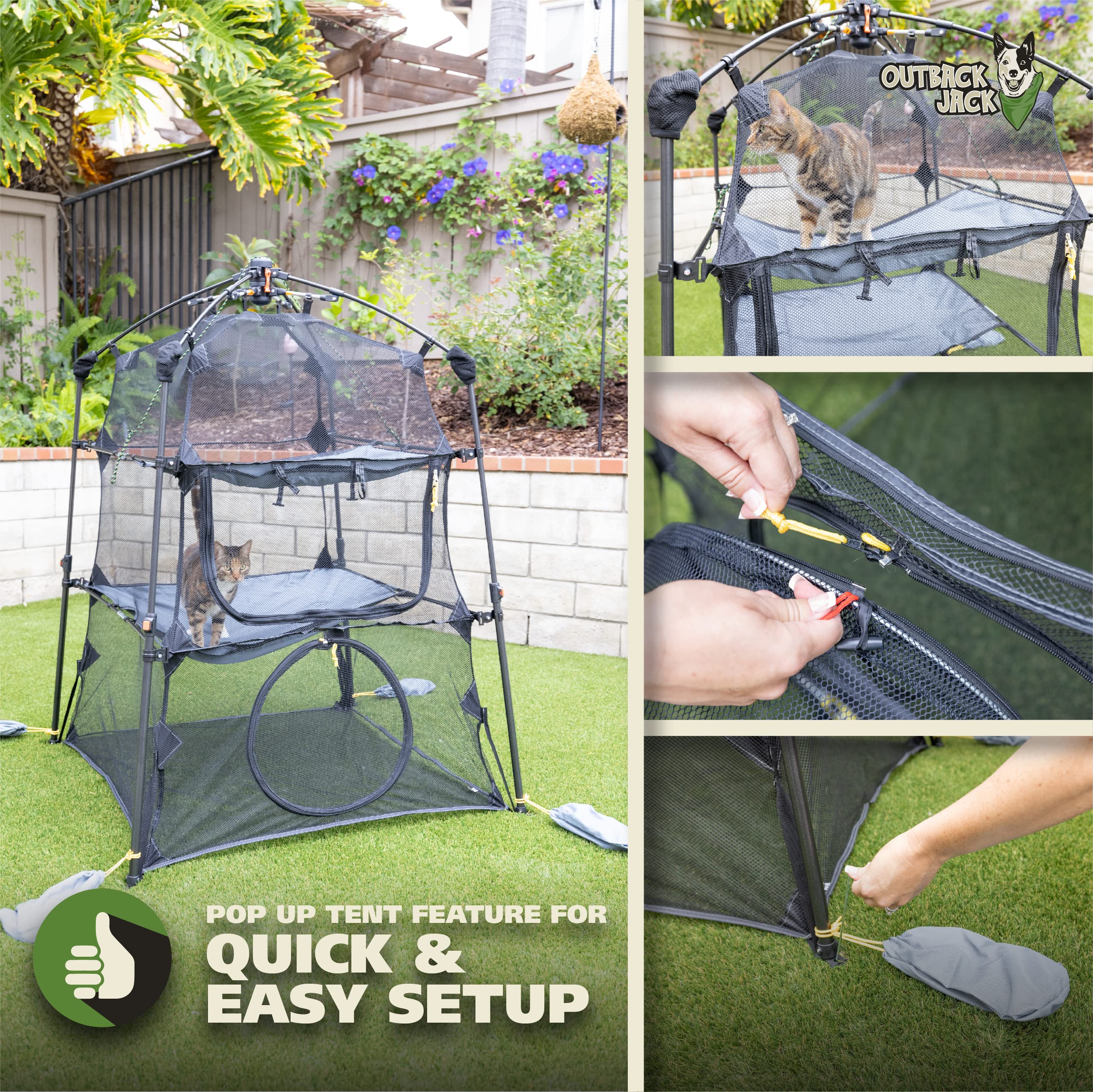 Outback Jack Catio: idéal en intérieur comme aire de jeu sécurisée.