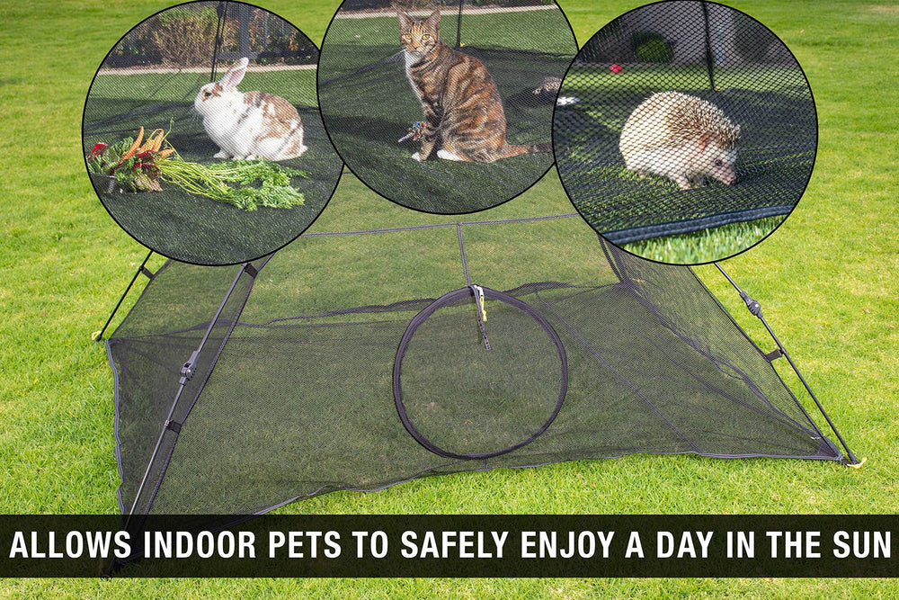 Outback Jack Tente Chat Grand – utilisation en extérieur sur terrasse ou jardin.
