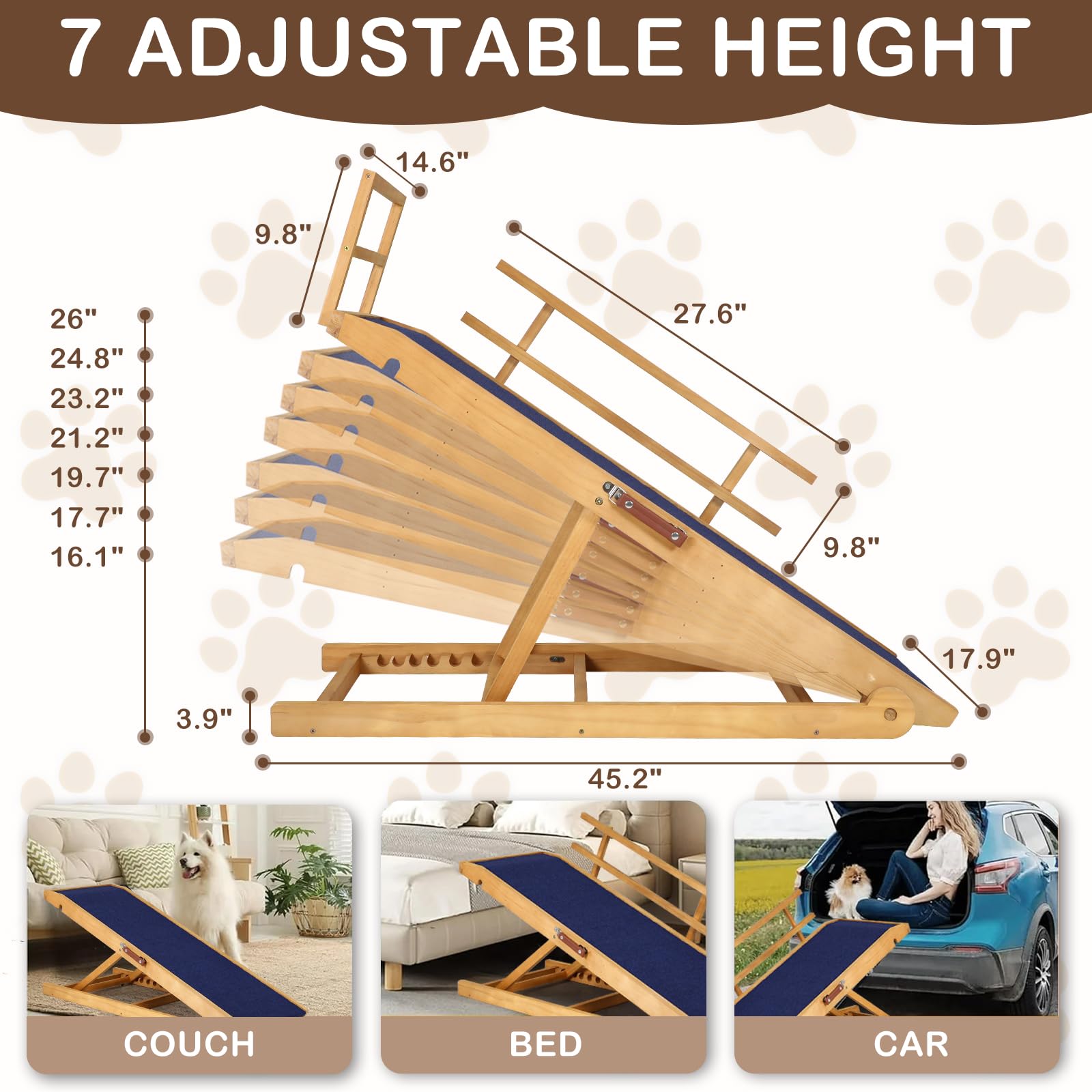 OUTDOOR DIAMOND rampe-chien-canapé: passage facile sur le canapé
