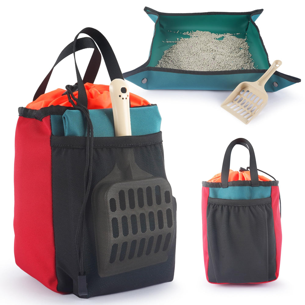 OutdoorBengal litière voyage chat pliable, pratique pour les trajets.